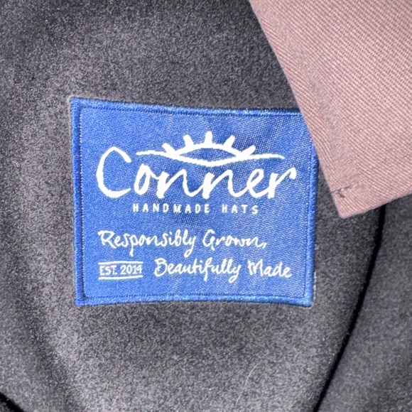 🐑🇦🇺NEW Conner Hats Black Handmade Australia 100% Wool Outback Hat Brown Band $95 - Picture 4 of 10